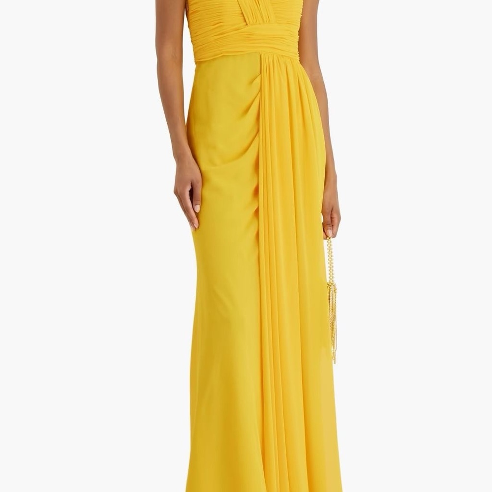 Badgley Mischka Strapless Sunshine Dress